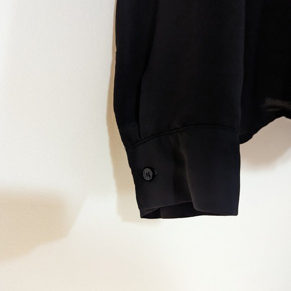 Top Shop Black Wrapover Blouse with Collar s: 12/L - Picture 7 of 13